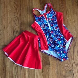 Starry Red and Blue Kids Athletic Set. NWOT.